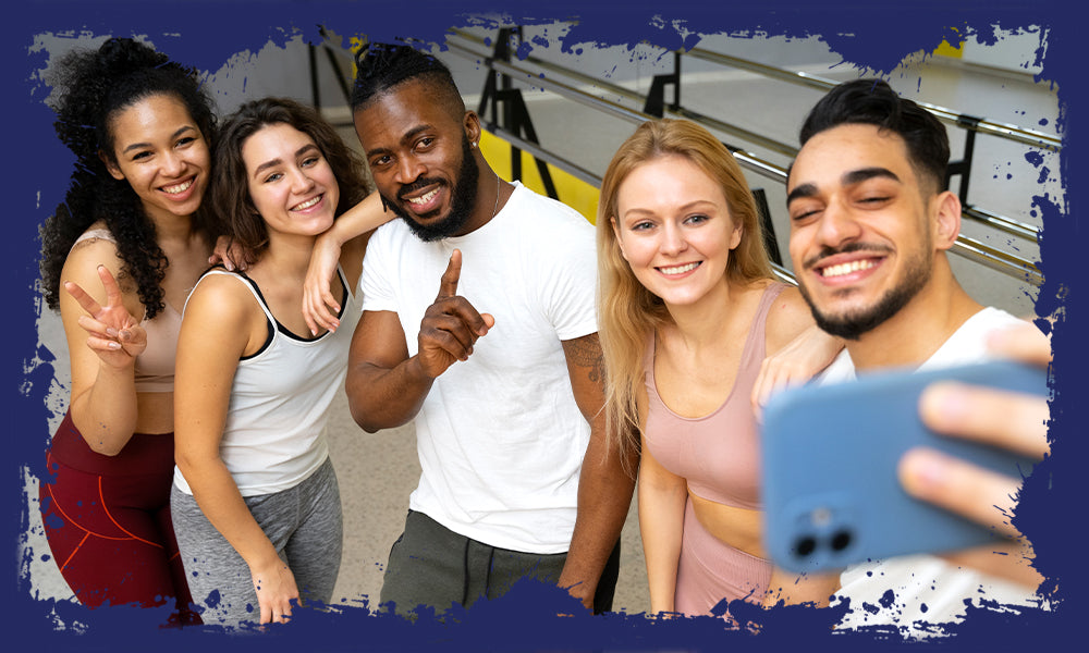 riends taking a selfie at the gym, embodying the community spirit of Pro-Fit