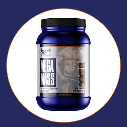 megamass (1800g) banana & strawberry flavour single tub