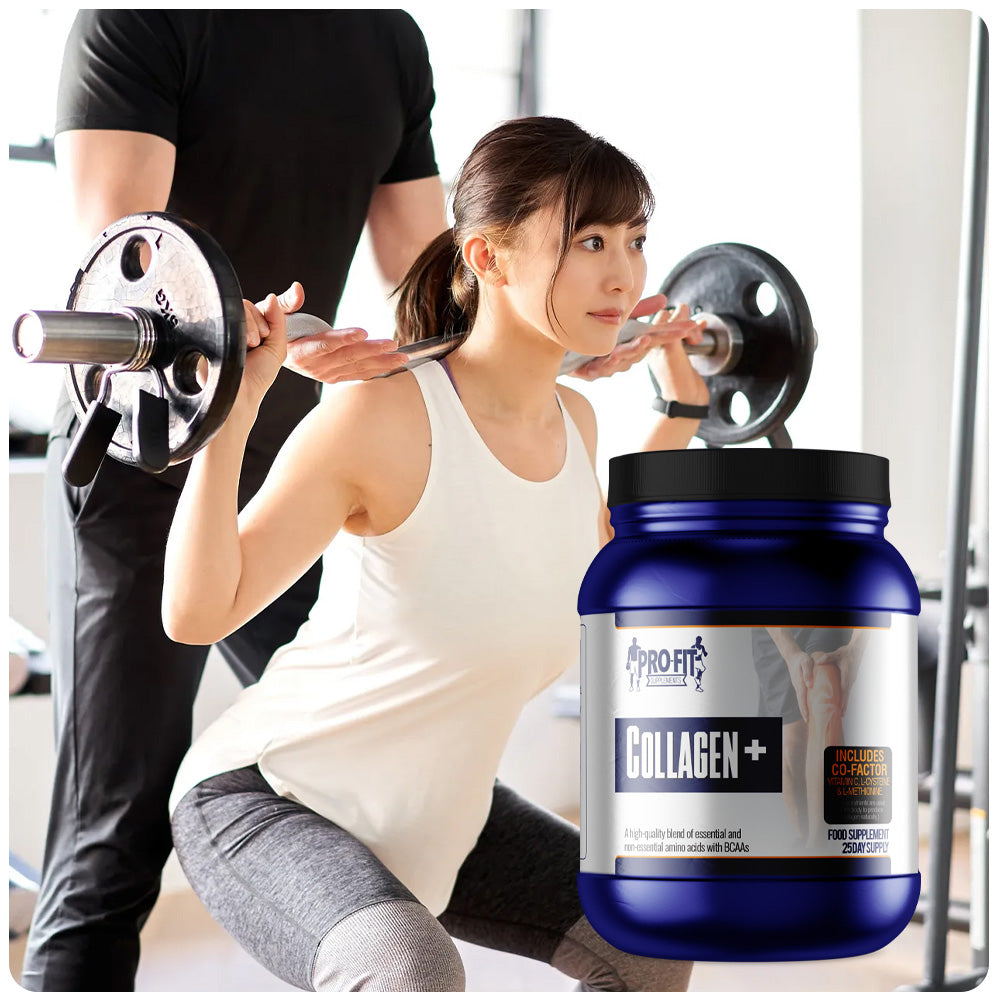 Collagen+ (500g) - Powder - woman lifting weights